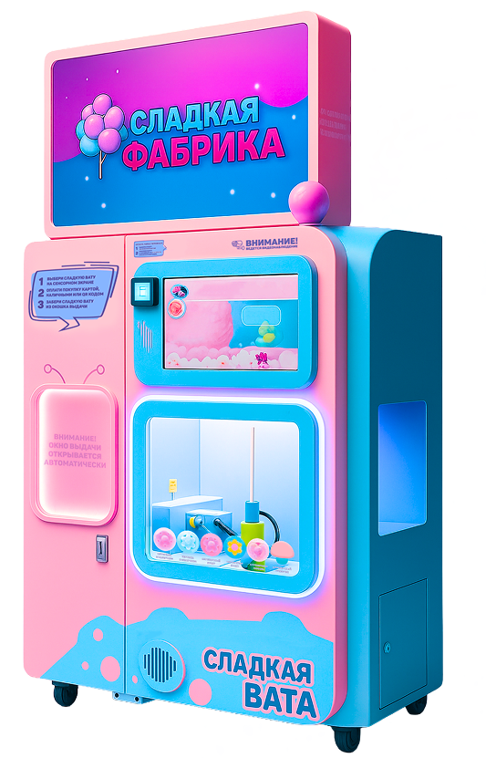 Вендинговые автоматы со сладкой ватой Сладкая Фабрика